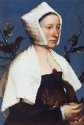 Hans holbein the younger Portrait of a Lady with a Squirrel and a Starling oil